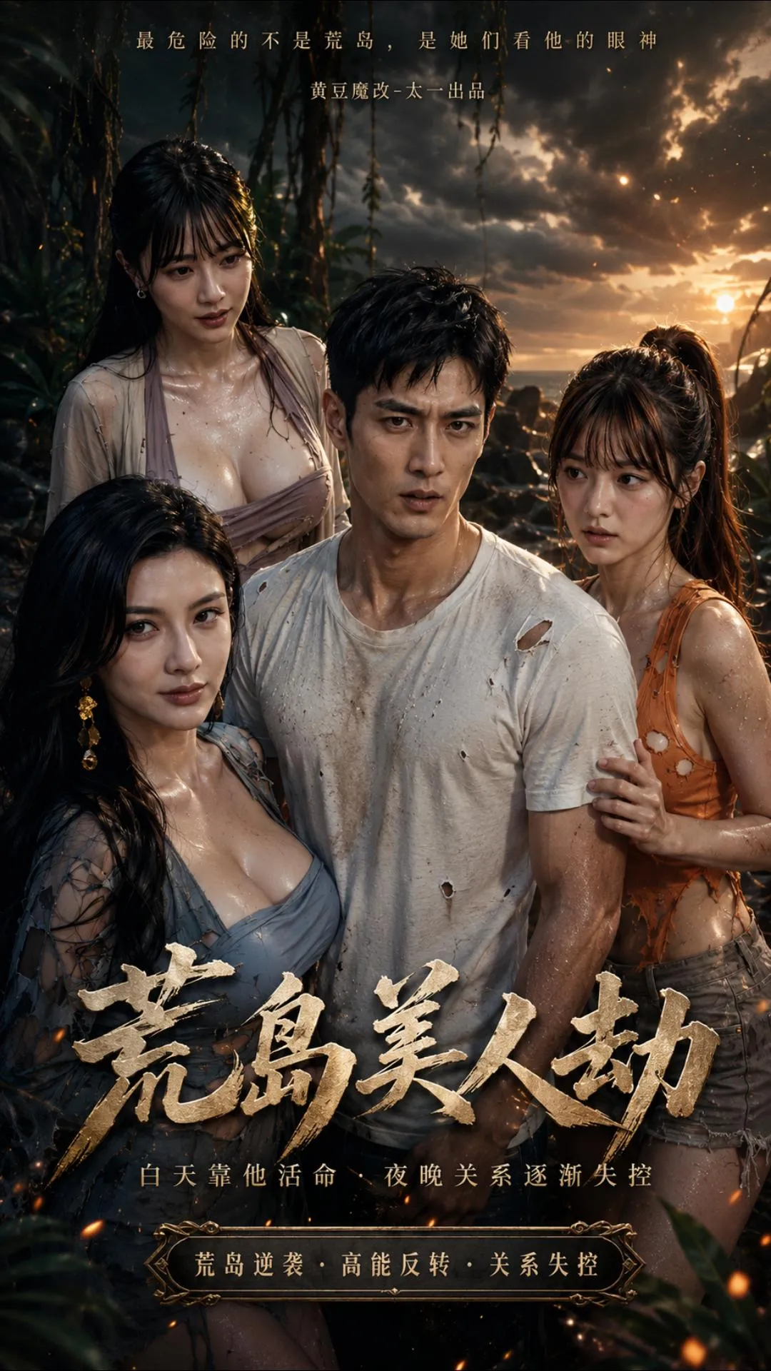 短剧《荒岛美人劫》封面图
